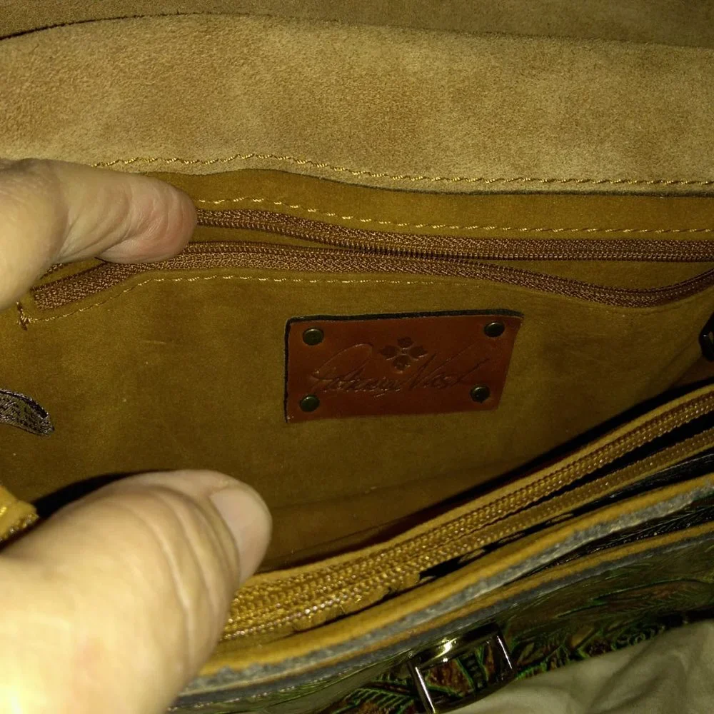 PATRICIA NASH Laurentina Tooled Leather Crossbody Bag